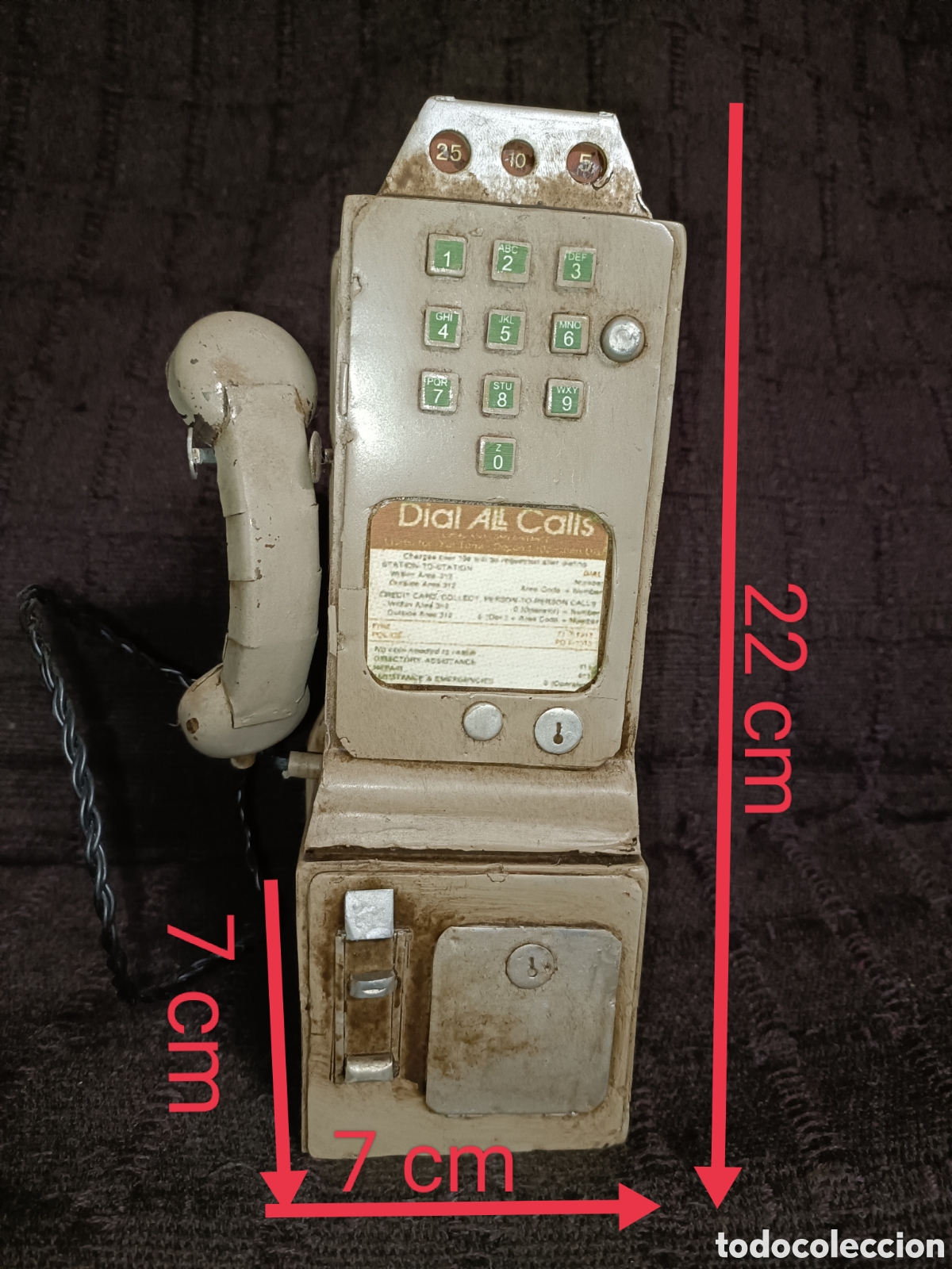Coleccionismo: Cabina telef&oacute;nica, hucha - Foto 4