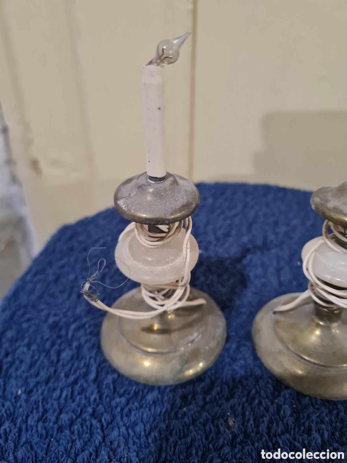 Coleccionismo: Candelabros antiguos para capilla - Foto 3
