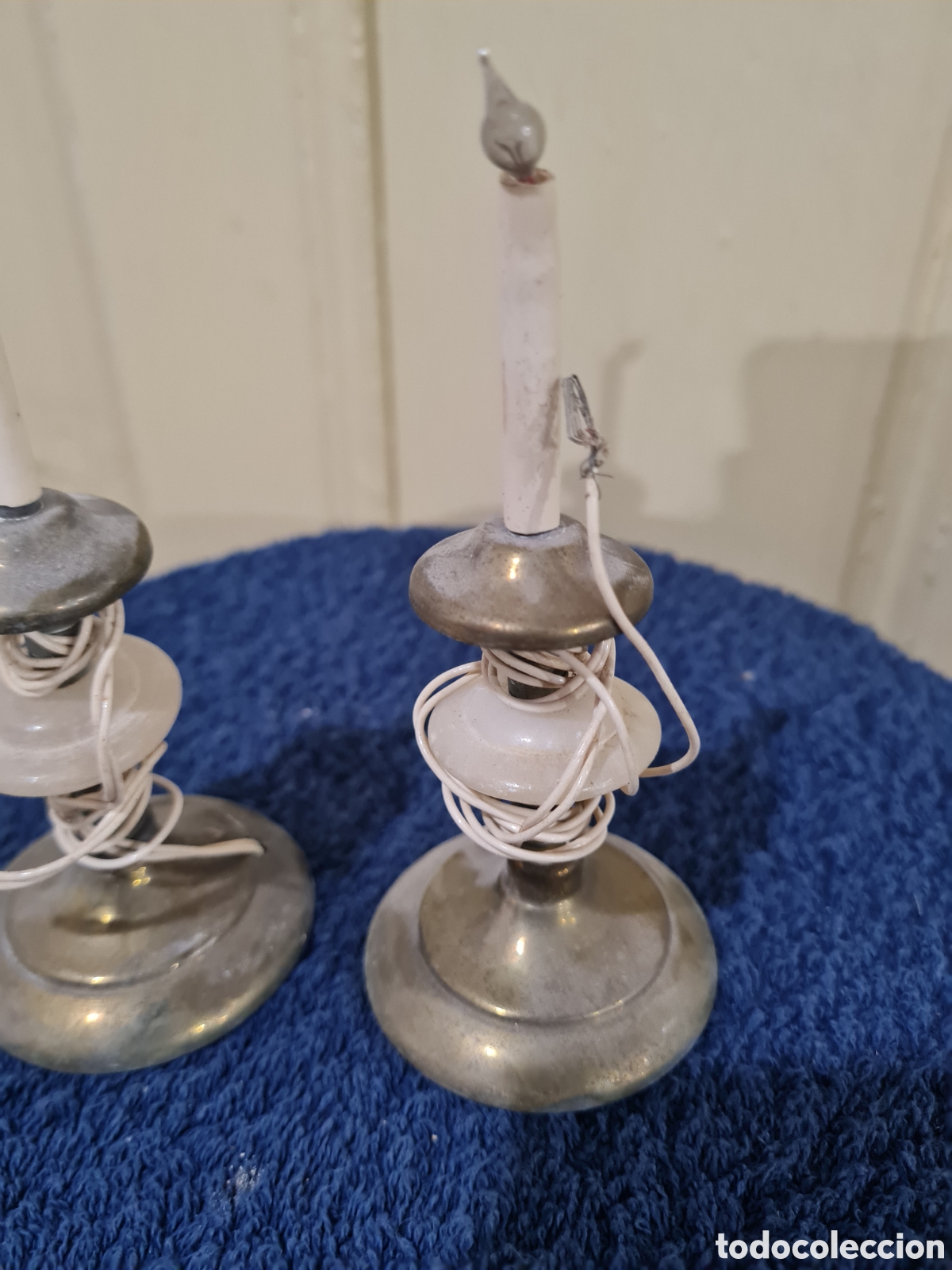 Coleccionismo: Candelabros antiguos para capilla - Foto 4