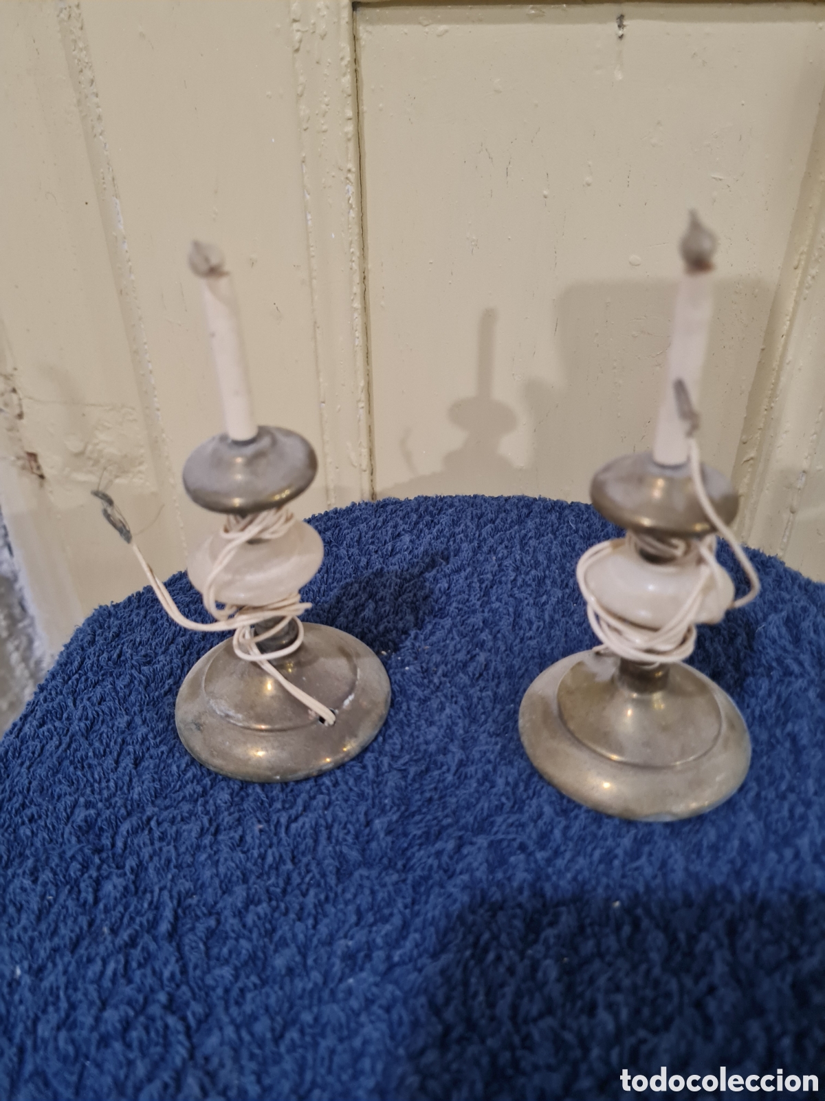 Coleccionismo: Candelabros antiguos para capilla - Foto 1