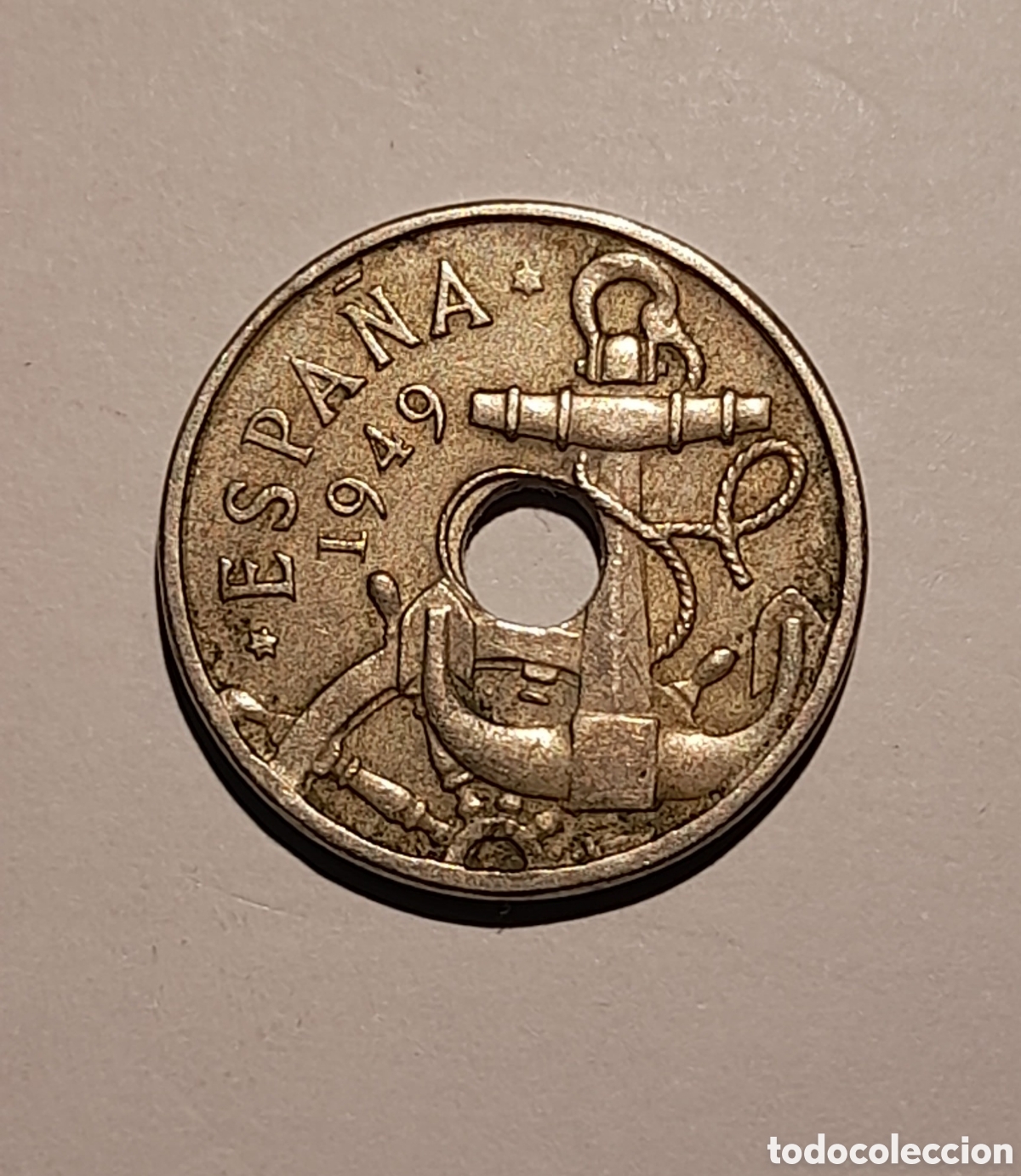 Coleccionismo: 50 C&eacute;ntimos 1949 *19 *51 con error ( Descentrada ). M&aacute;s Monedas en mi perfil .
