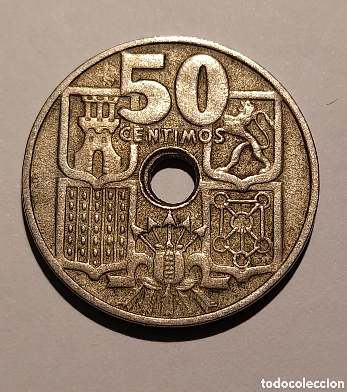 Coleccionismo: 50 C&eacute;ntimos Franco 1949 *19 *51 con errores. M&aacute;s en mi perfil