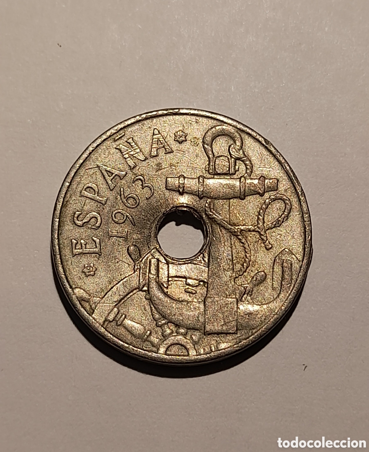 Coleccionismo: 50 C&eacute;ntimos Franco 1963 * 19 * error S/C. M&aacute;s en perfil