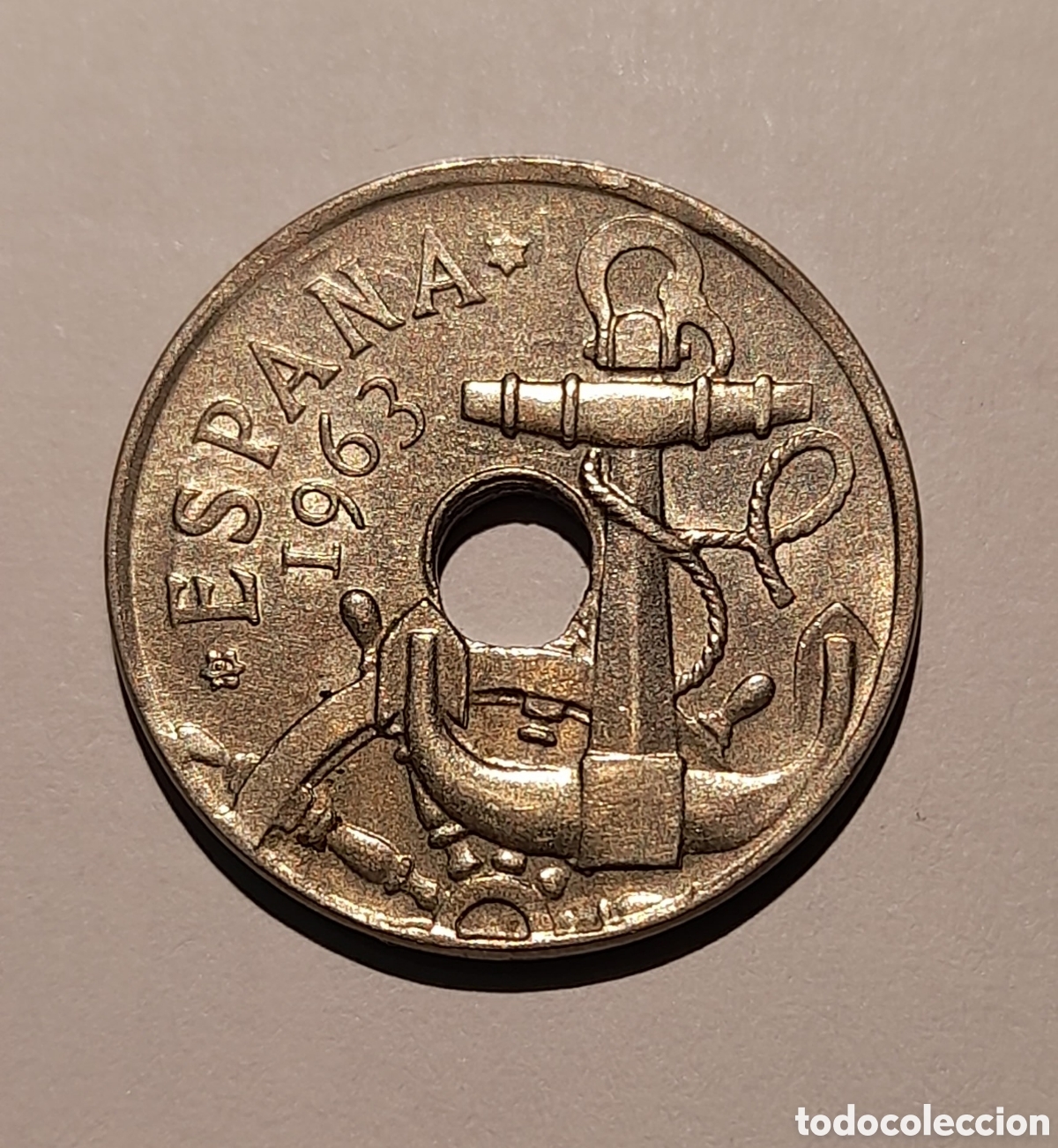 Coleccionismo: 50 C&eacute;ntimos Franco 1963 *19 *D&eacute;bil) M&aacute;s Monedas en perfil