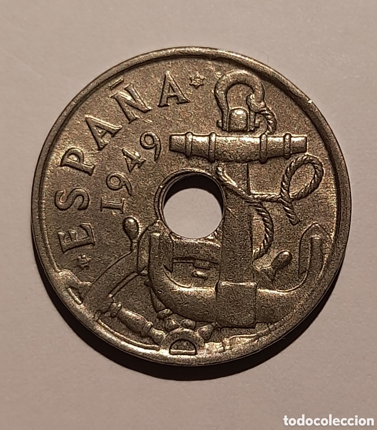 Coleccionismo: 50 C&eacute;ntimos Franco 1949 *19 *53 S/C con errores. M&aacute;s Monedas en mi perfil.
