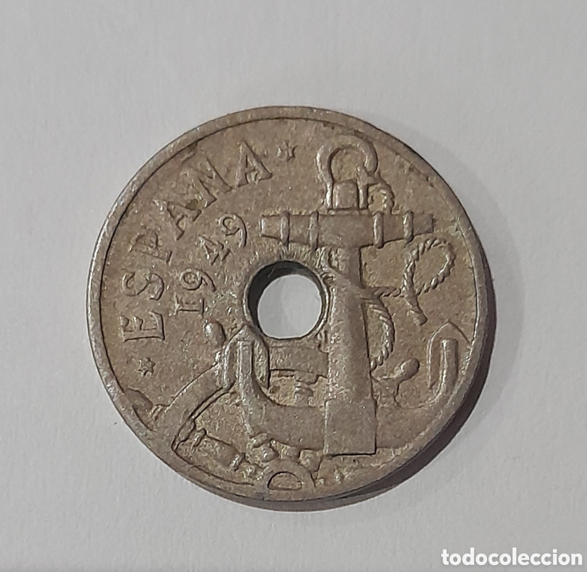Coleccionismo: 50 C&eacute;ntimos Franco 1949 *19 *51 S/C con error ( Acu&ntilde;aci&oacute;n d&eacute;bil ) M&aacute;s Monedas Antiguas en mi perfil.