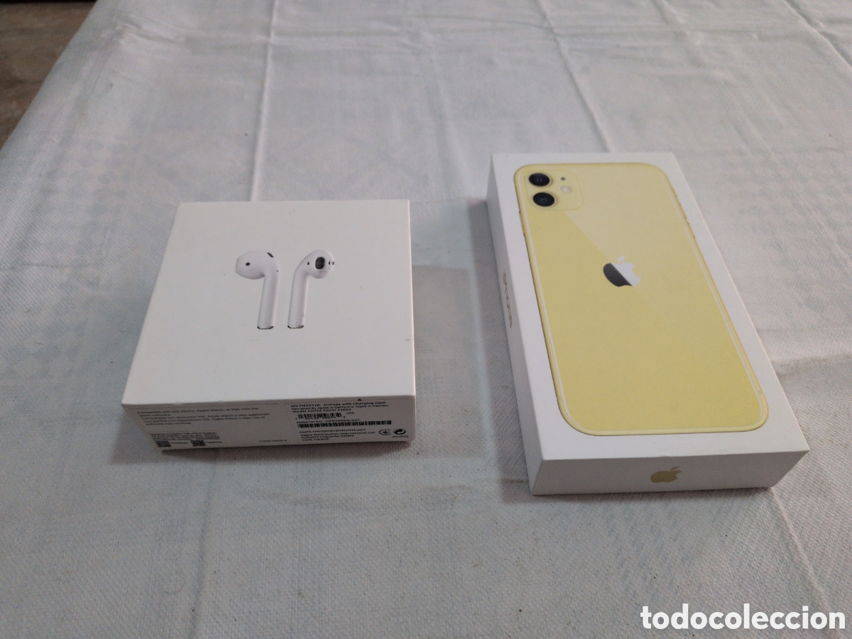 Coleccionismo: Cajas y papeles del iPhone 11 y Airpods - Foto 1