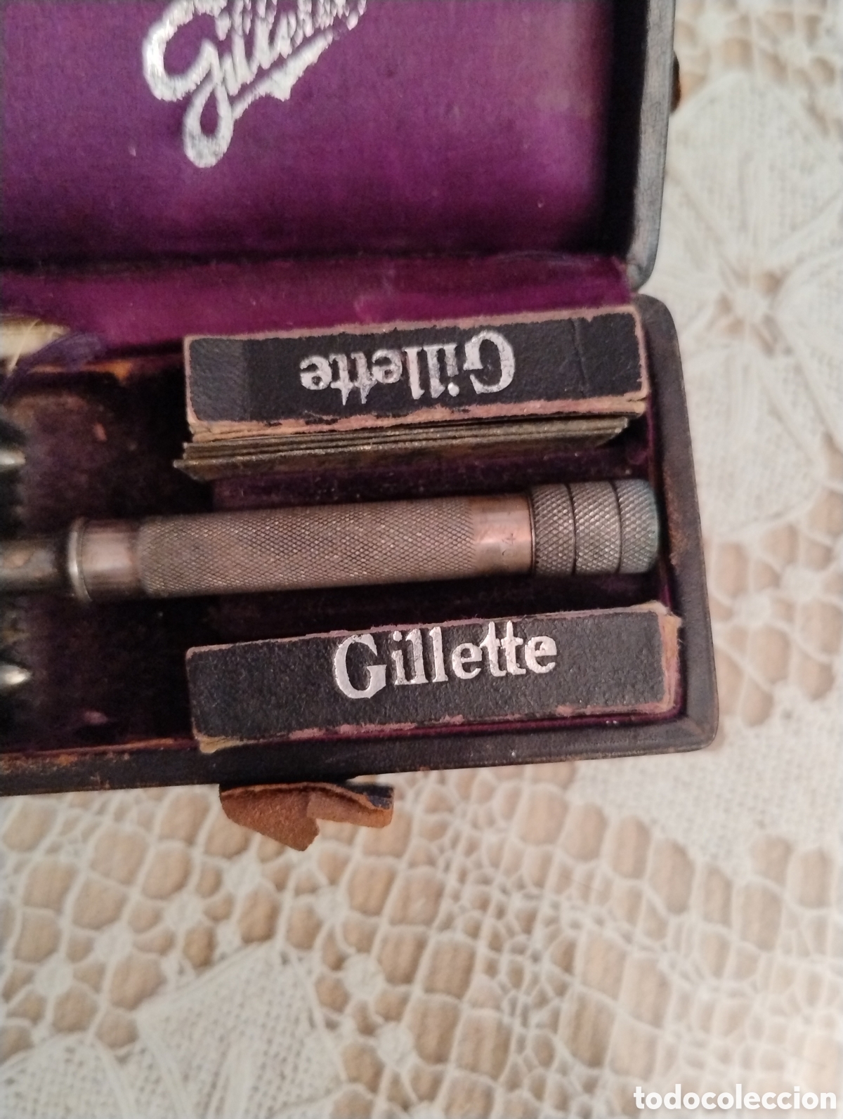 Coleccionismo: Caja de afeitar Gillette 1920 - Foto 5