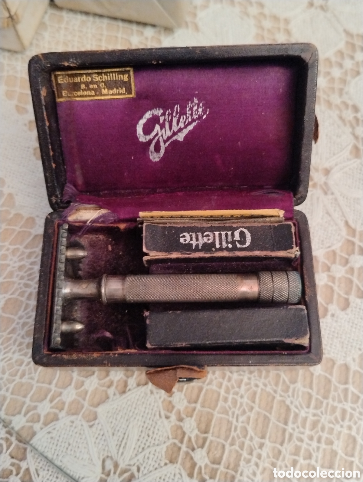 Coleccionismo: Caja de afeitar Gillette 1920 - Foto 1