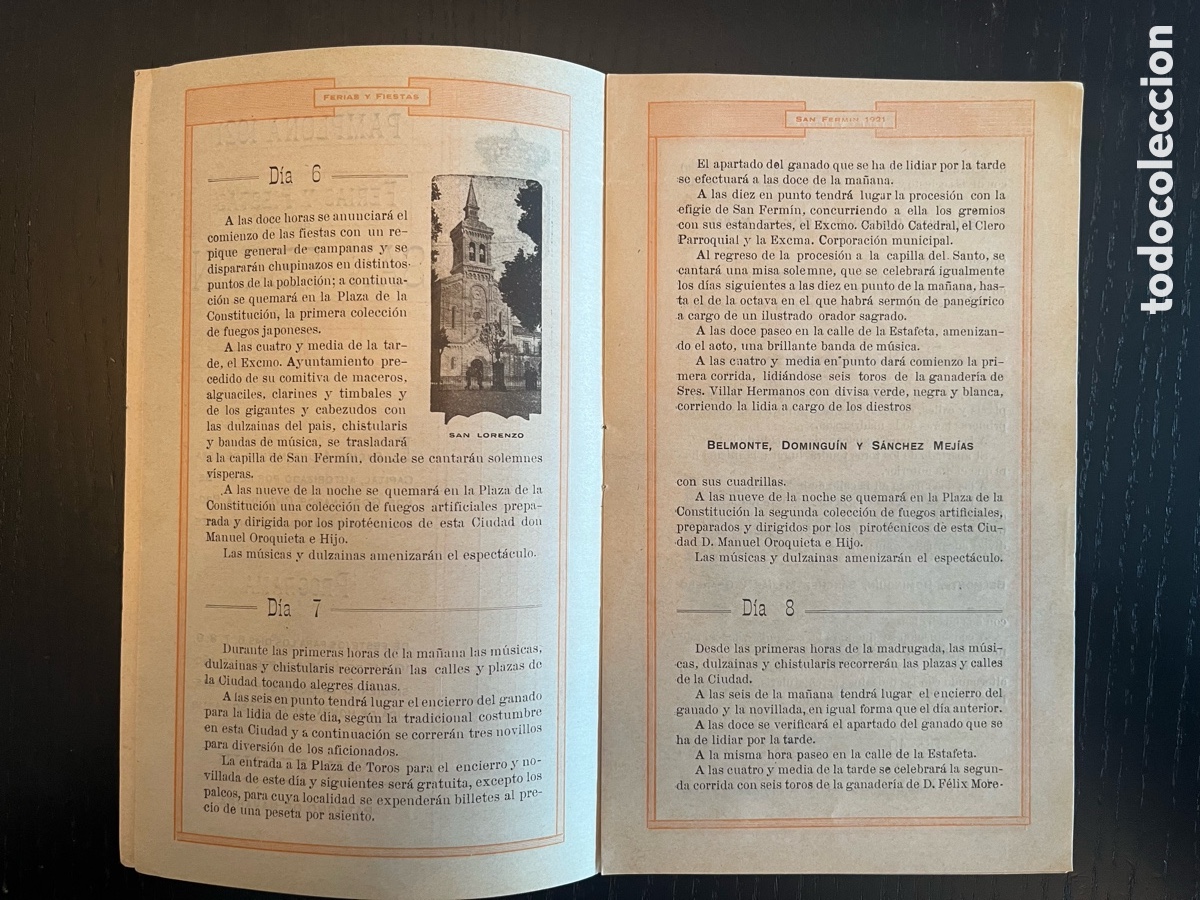 Coleccionismo: Programa de San Ferm&iacute;n de 1921 - Foto 3