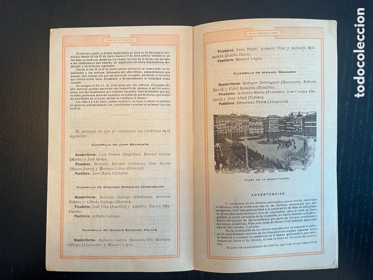 Coleccionismo: Programa de San Ferm&iacute;n de 1921 - Foto 7