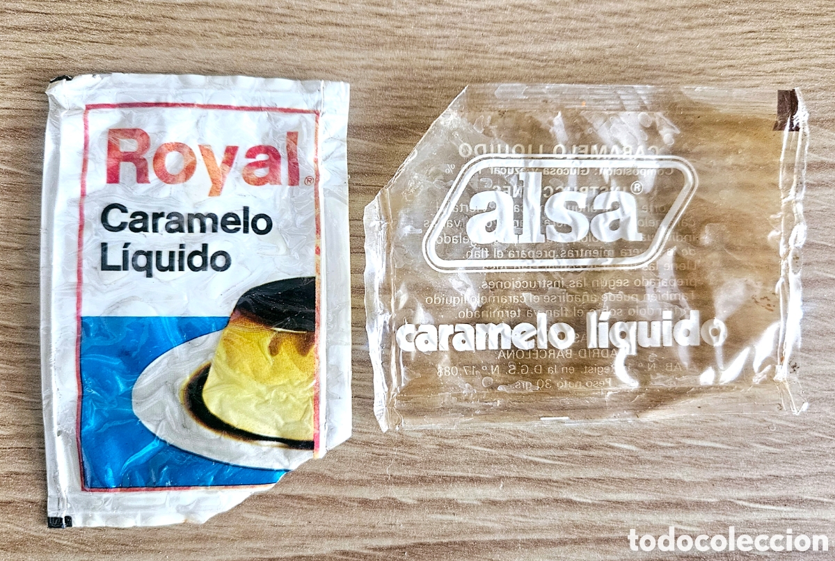 Coleccionismo: 2 sobres caramelo l&iacute;quido Royal y Alsa - Foto 1