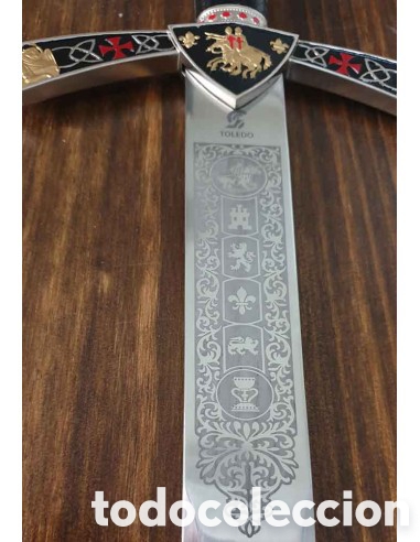 Coleccionismo: Espada Templaria Decorada Cadete - Foto 2