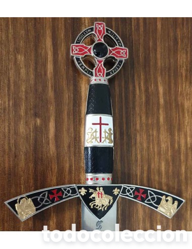Coleccionismo: Espada Templaria Decorada Cadete - Foto 3