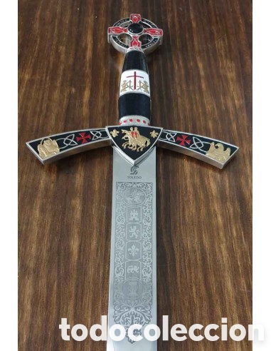 Coleccionismo: Espada Templaria Decorada Cadete - Foto 4