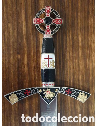 Coleccionismo: Espada Templaria Decorada Cadete - Foto 1