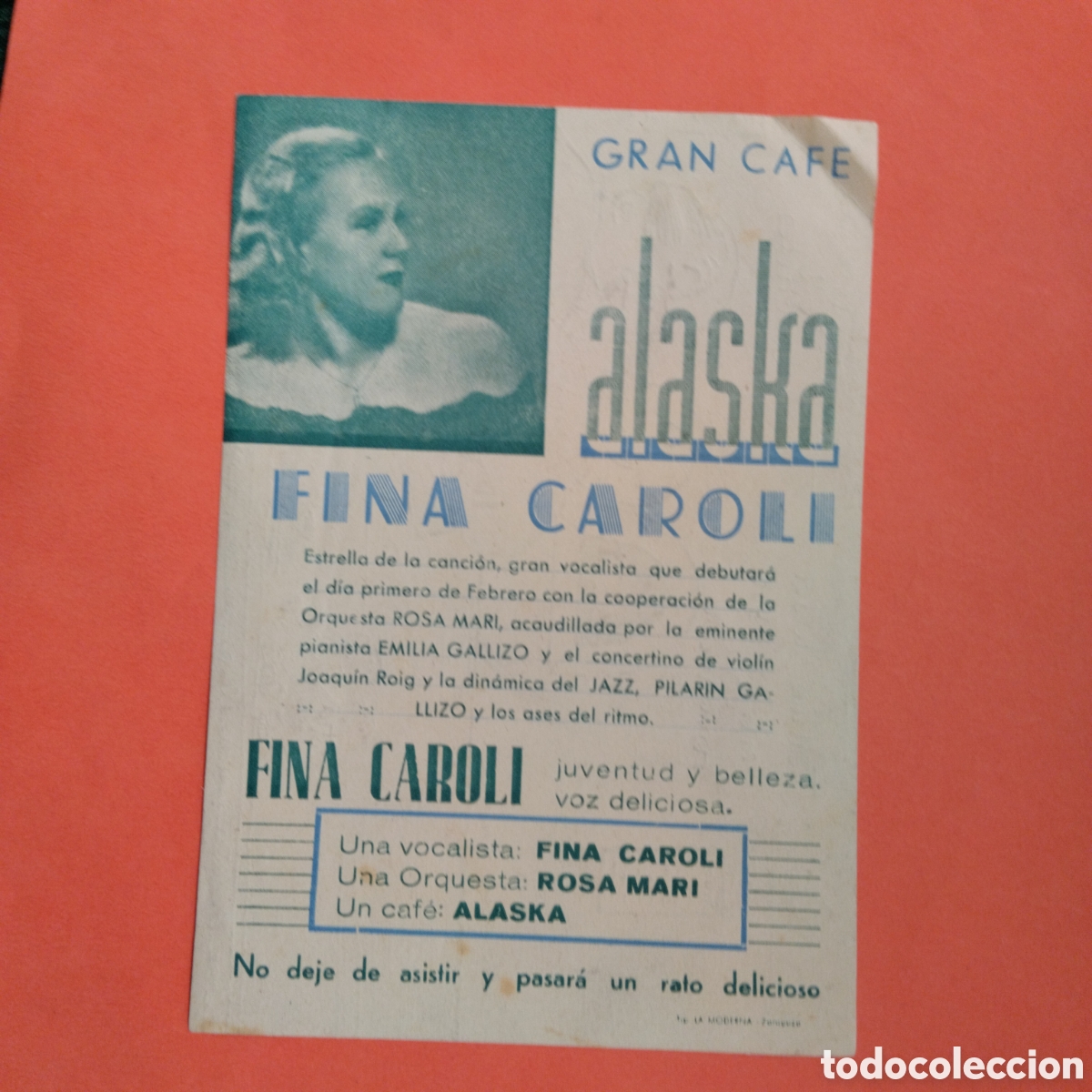 Coleccionismo: PROGRAMA GRAN CAFE ALASKA ZARAGOZA - Foto 1