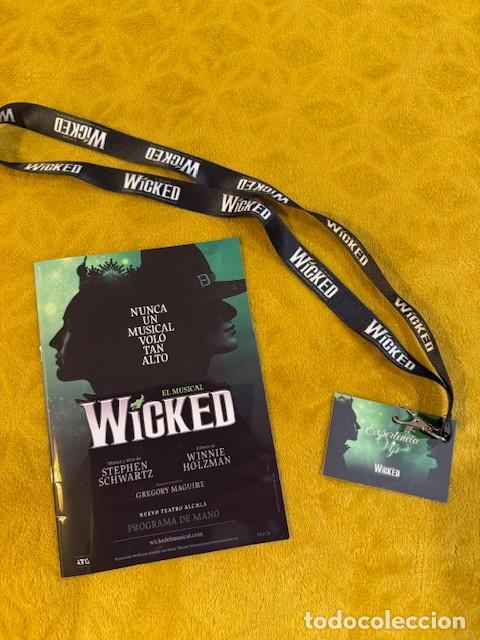 Coleccionismo: WICKED - EL MUSICAL - Programa y acreditaci&oacute;n VIP - Foto 1