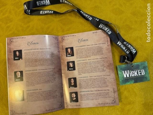 Coleccionismo: WICKED - EL MUSICAL - Programa y acreditaci&oacute;n VIP - Foto 2