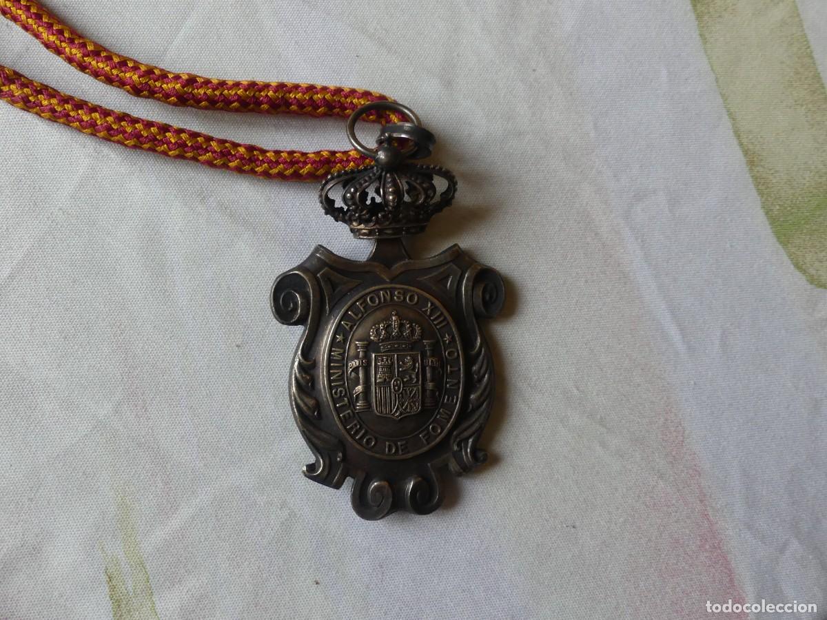 Collezionismo: MEDALLA DE PLATA ALFONSO XIII MINISTERIO DE FOMENTO ( PAGO POR BIZUM )