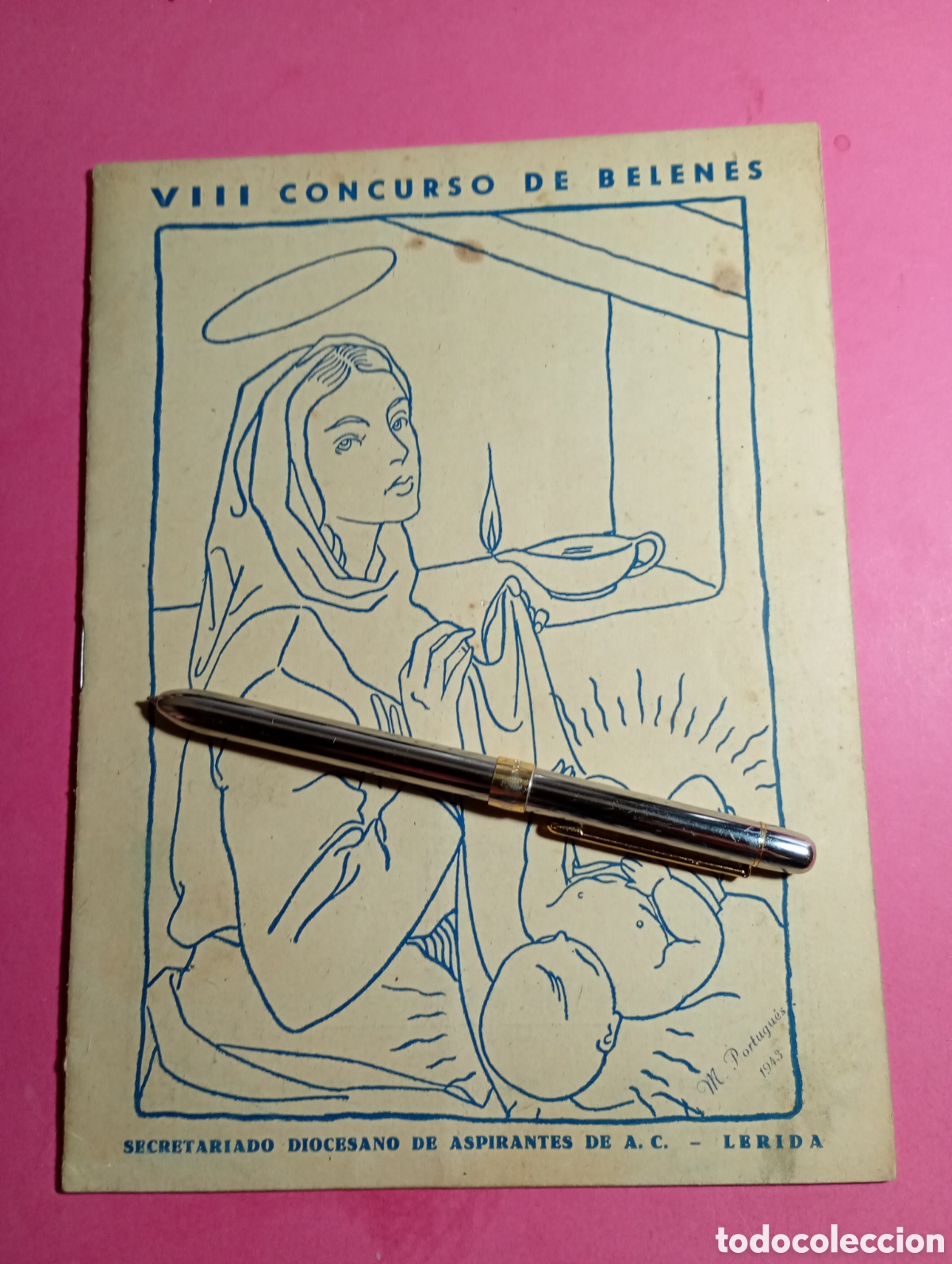 Coleccionismo: 1943/44 VIII&ordm; CONCURSO DE BELENES L&Eacute;RIDA SECRETARIADO DIOCESANO DE ASPIRANTES DE ACCI&Oacute;N CAT&Oacute;LICA