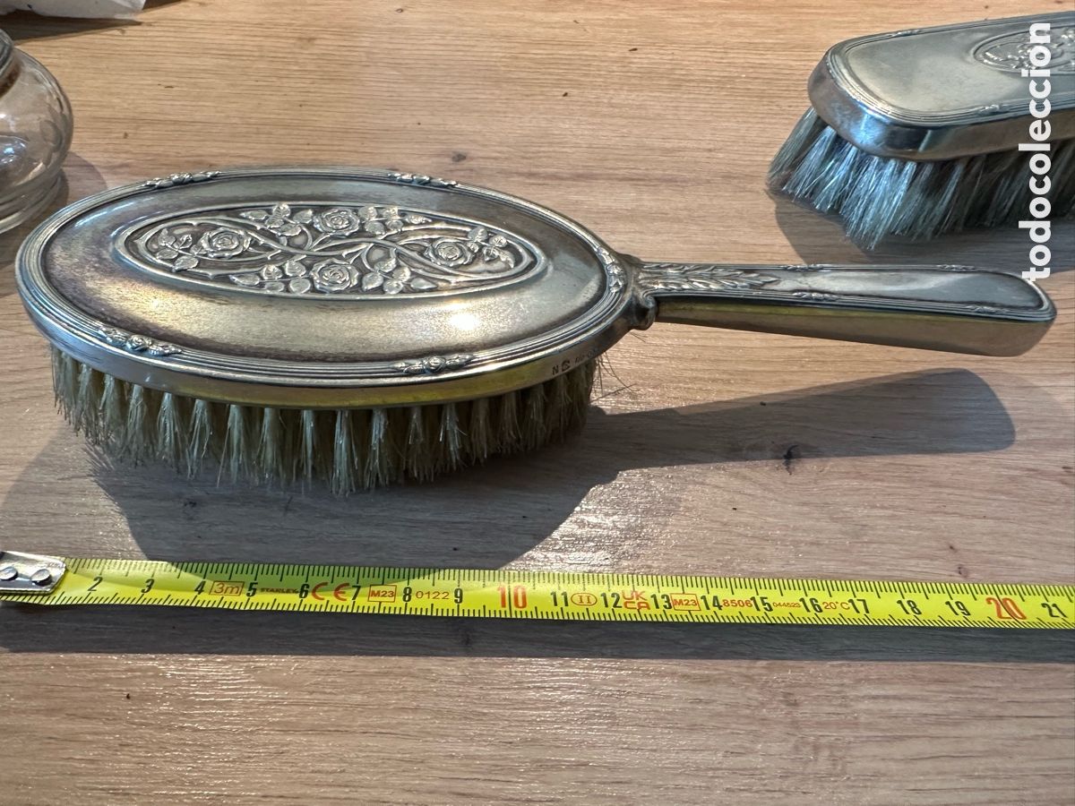 Coleccionismo: Juego de tocador metal. - Foto 13
