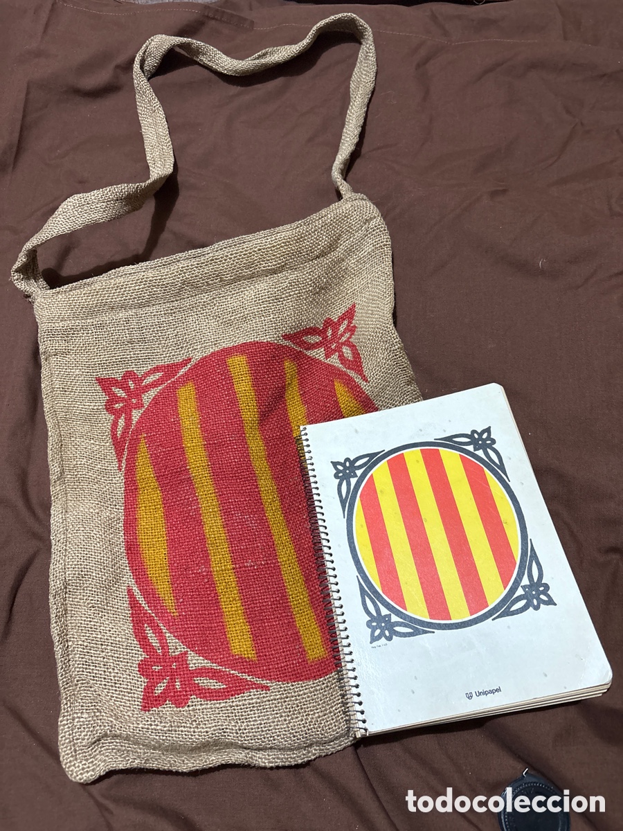 Coleccionismo: BOLSA Y BLOC LIBRETA EMBLEMA GENERALITAT DE CATALUNYA - Foto 1