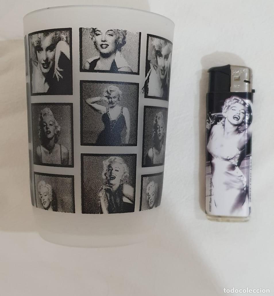 Coleccionismo: vaso y mechero Marilyn Monroe