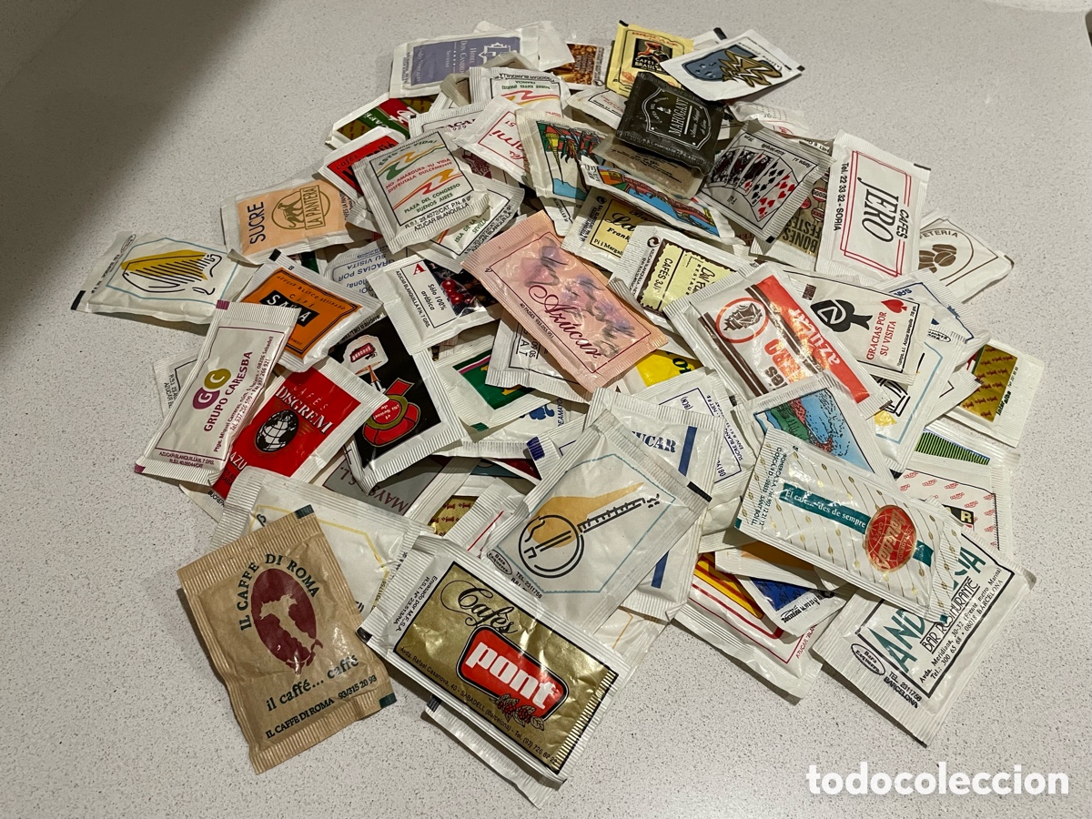 Coleccionismo: Lote de 113 sobres de az&uacute;car - Foto 1