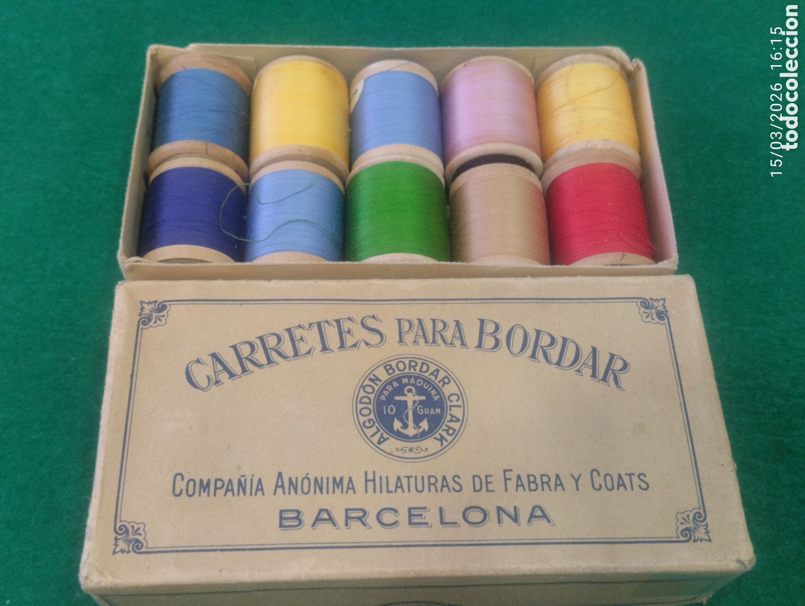 Colecionismo: TODO UN CLASICO CARRETES DE HILO PARA BORDAR DE DIFERENTES COLORES