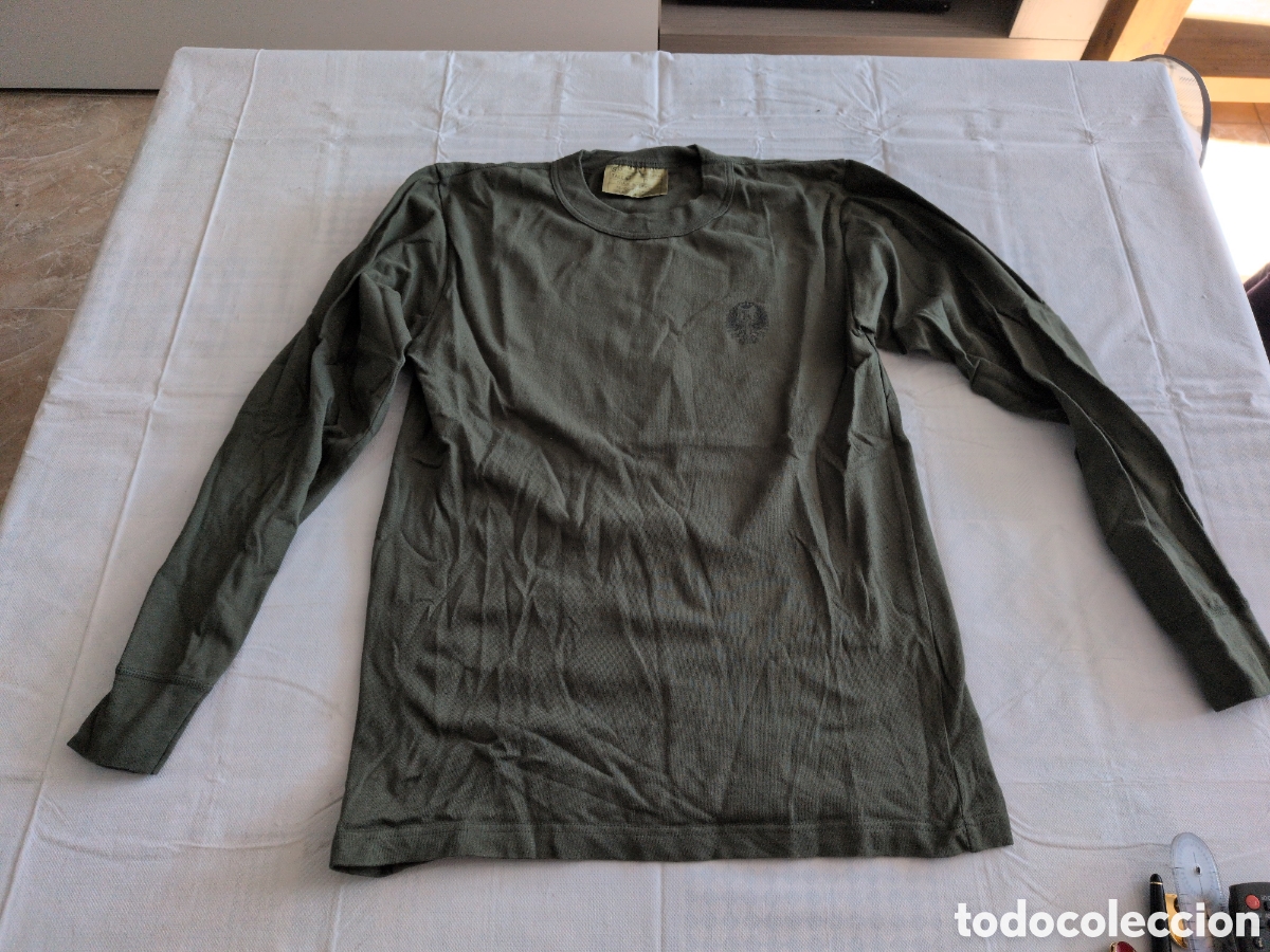 Coleccionismo: Camiseta manga larga interior del ejercito espa&ntilde;ol. Talla P