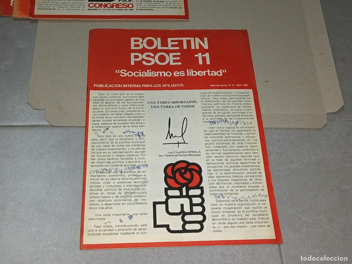 Coleccionismo: Programa pol&iacute;tico. PSOE, boletines oficiales a&ntilde;o 1981 - Foto 3