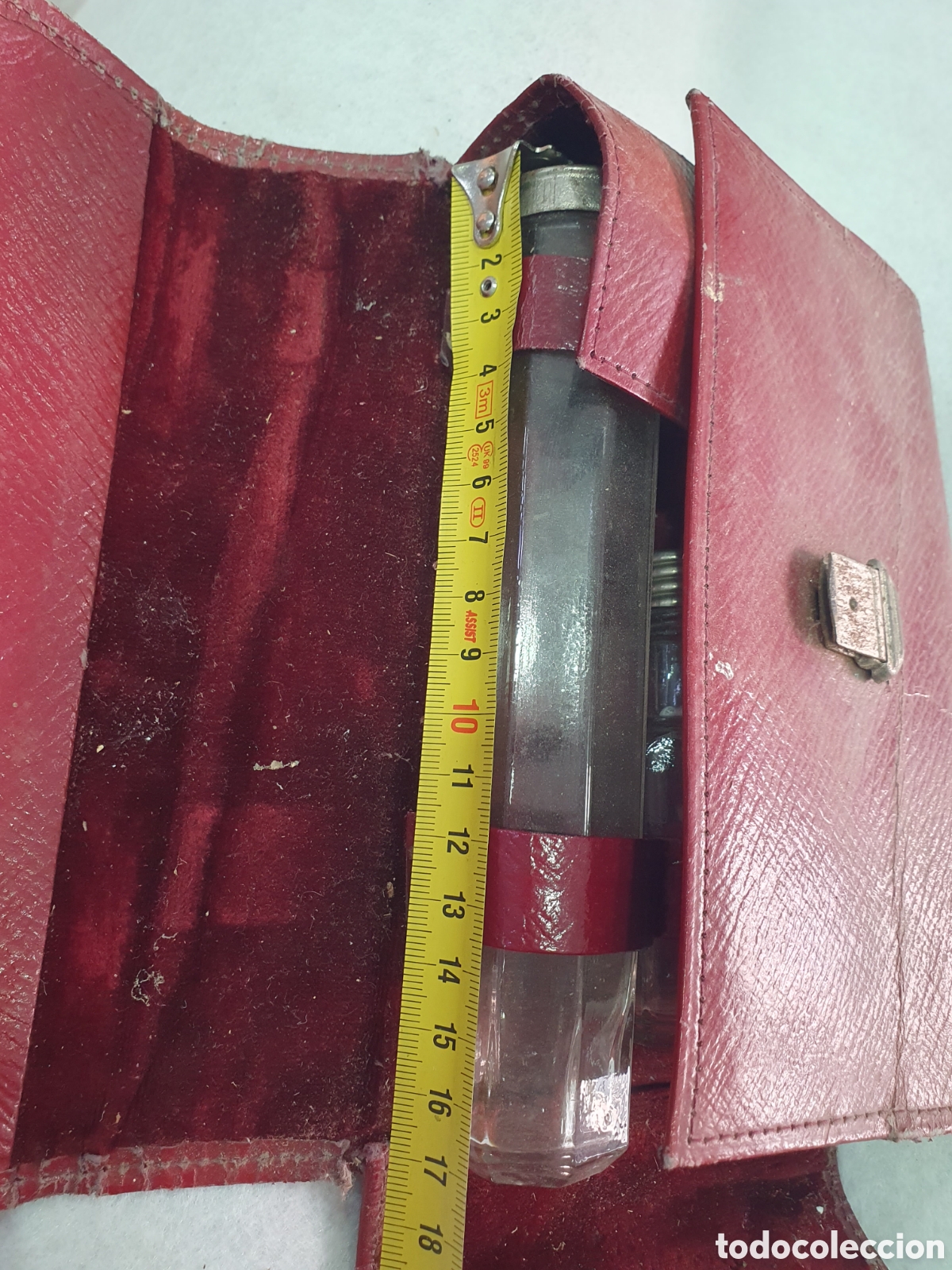 Coleccionismo: Estuche con 2 frascos de cristal. (L62) - Foto 4