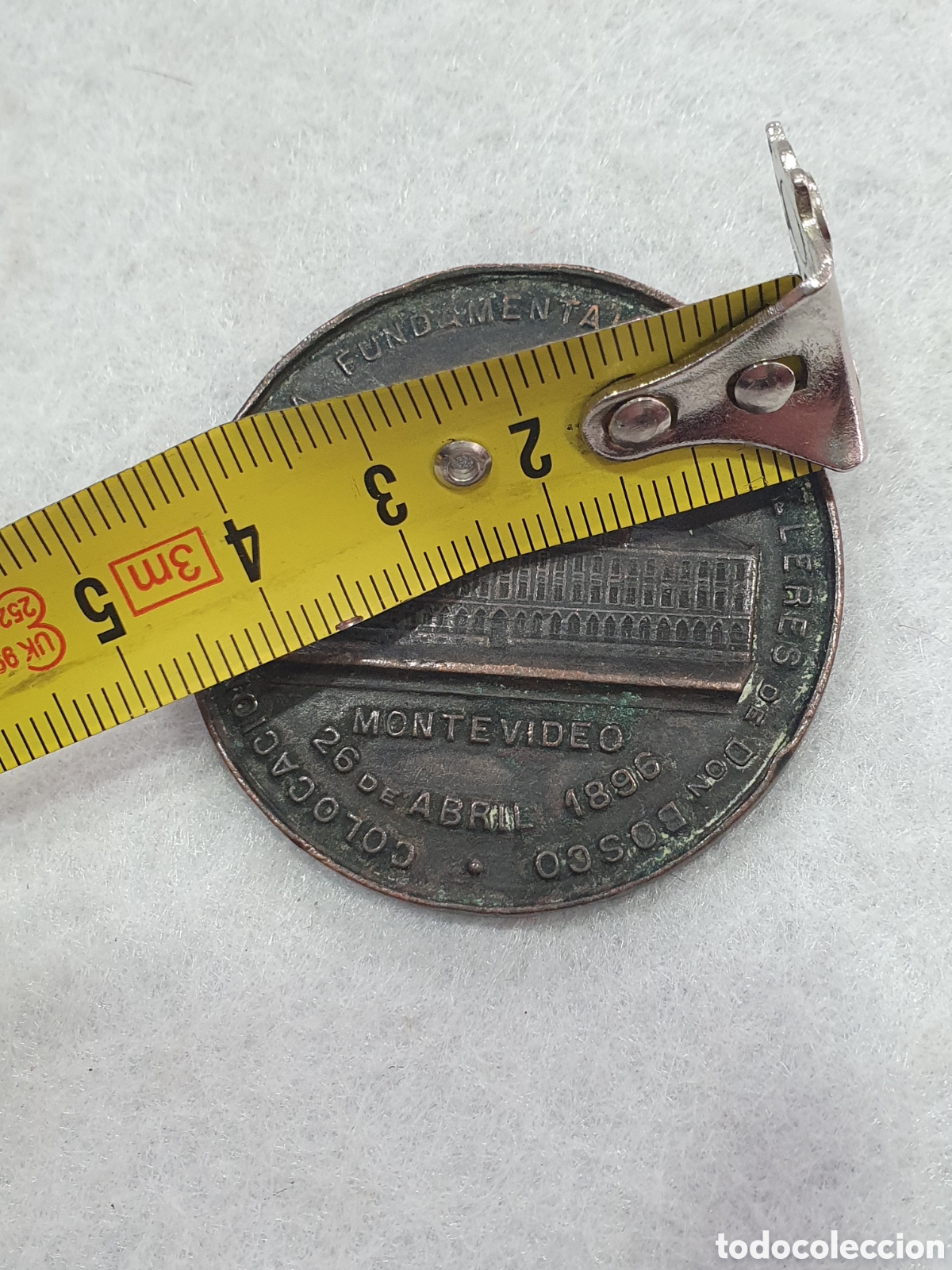 Coleccionismo: Medalla Montevideo 1896. Bronce. (L46) - Foto 2