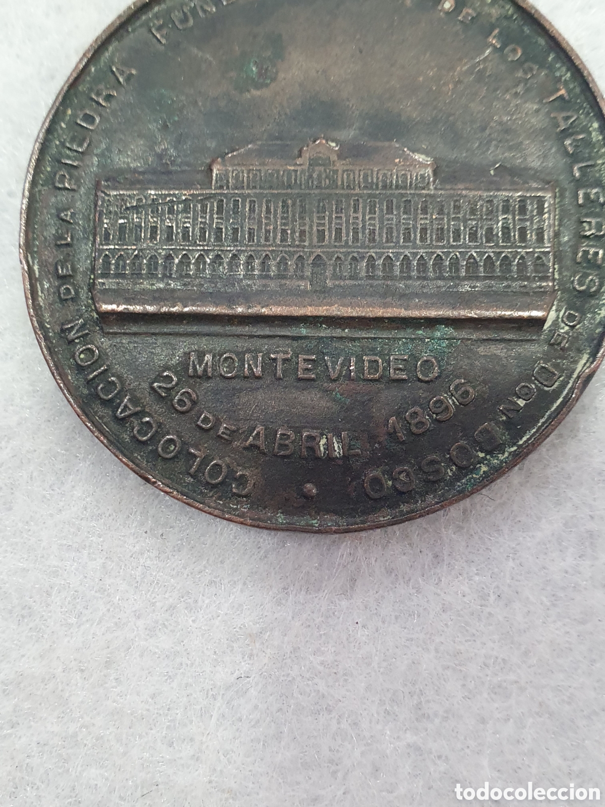 Coleccionismo: Medalla Montevideo 1896. Bronce. (L46) - Foto 3