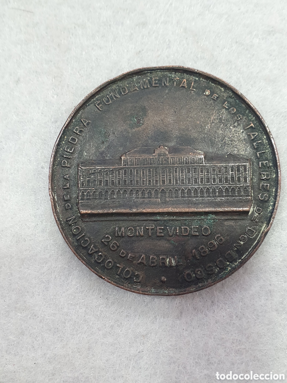 Coleccionismo: Medalla Montevideo 1896. Bronce. (L46) - Foto 4