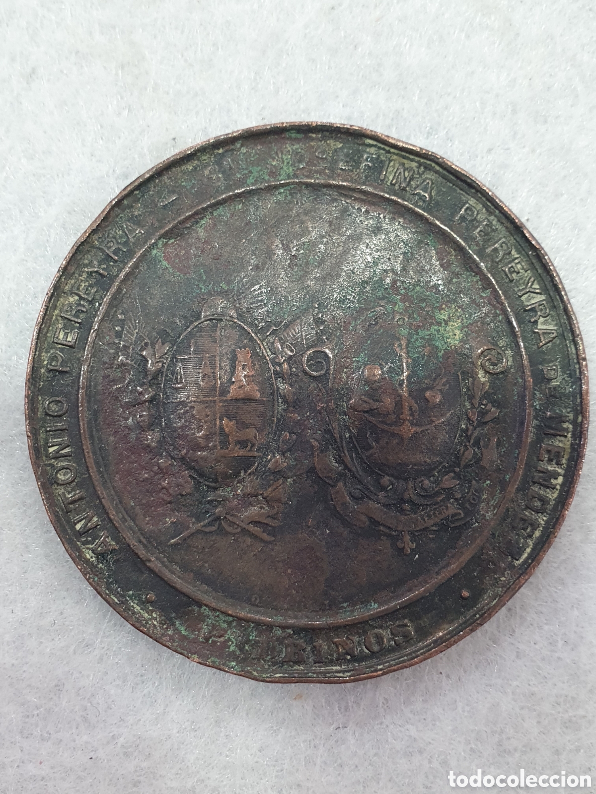 Coleccionismo: Medalla Montevideo 1896. Bronce. (L46) - Foto 5