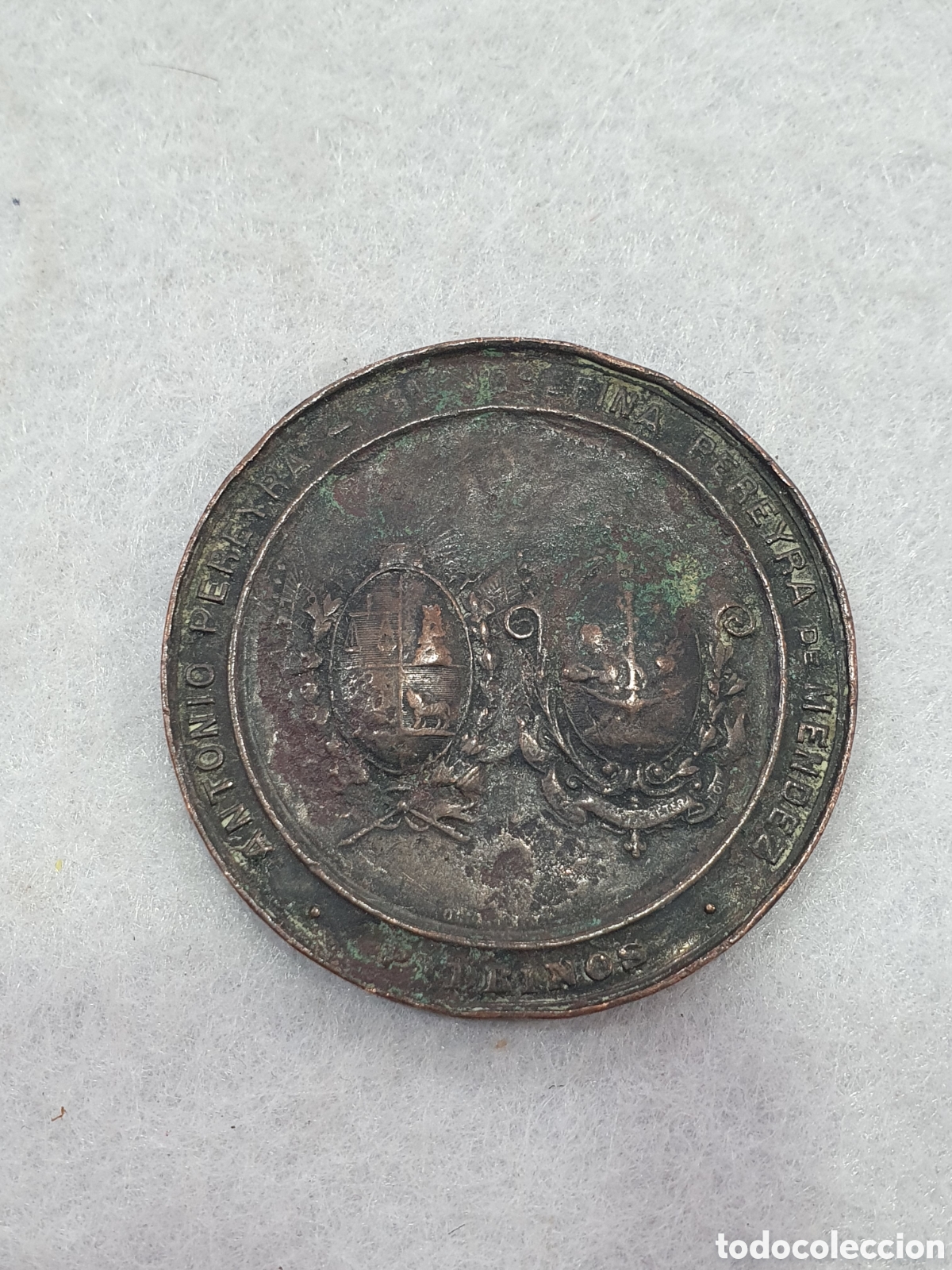 Coleccionismo: Medalla Montevideo 1896. Bronce. (L46) - Foto 1