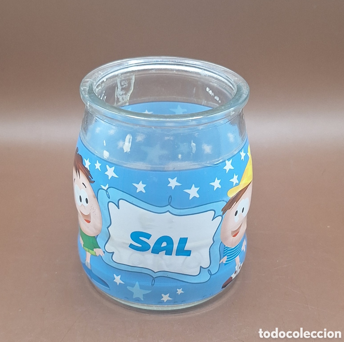 Coleccionismo: Antiguo Frasco - Tarro - Vaso de Cristal Danone -