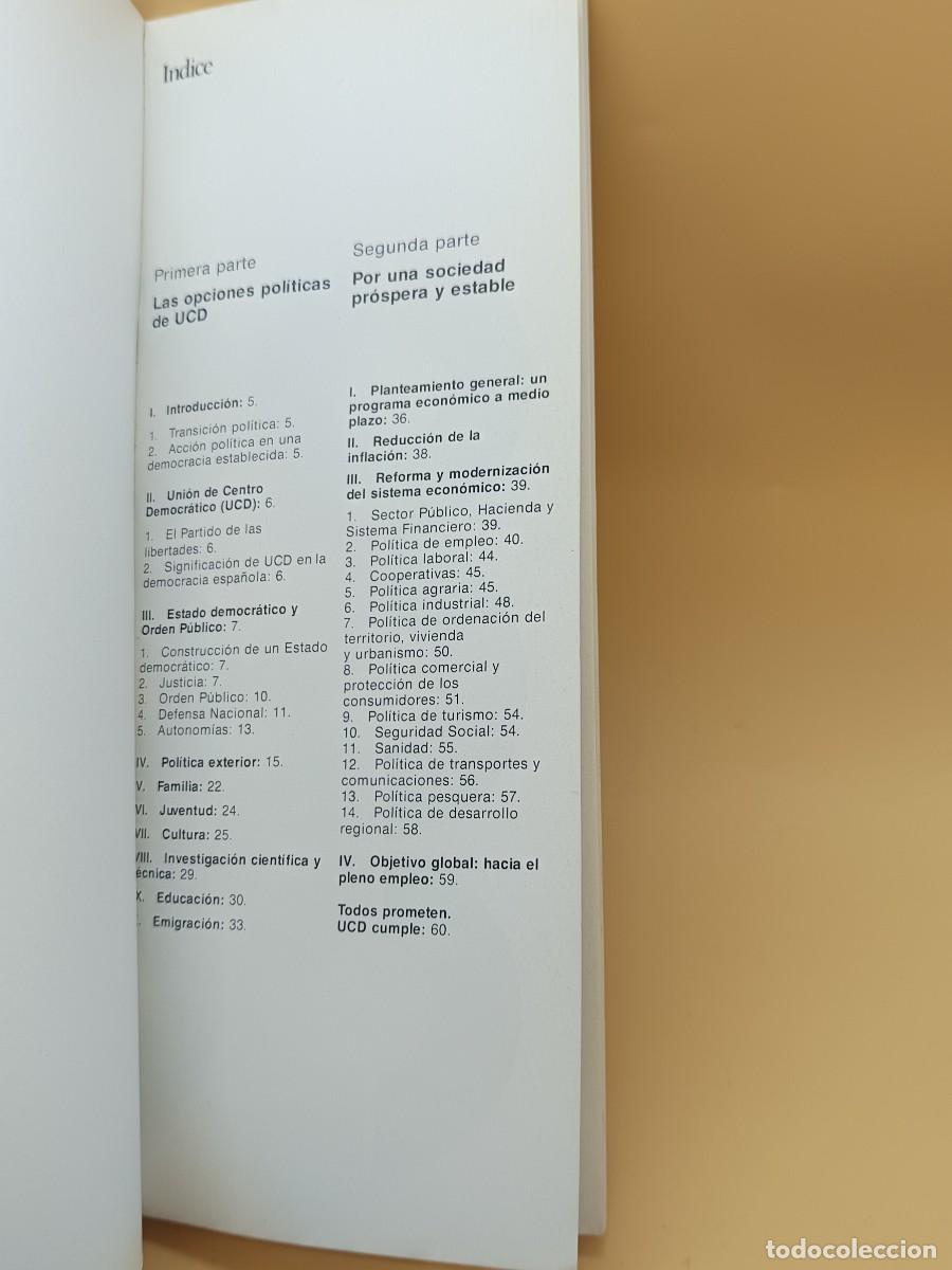 Coleccionismo: PROGRAMA ELECTORAL UCD 1979 - Foto 2