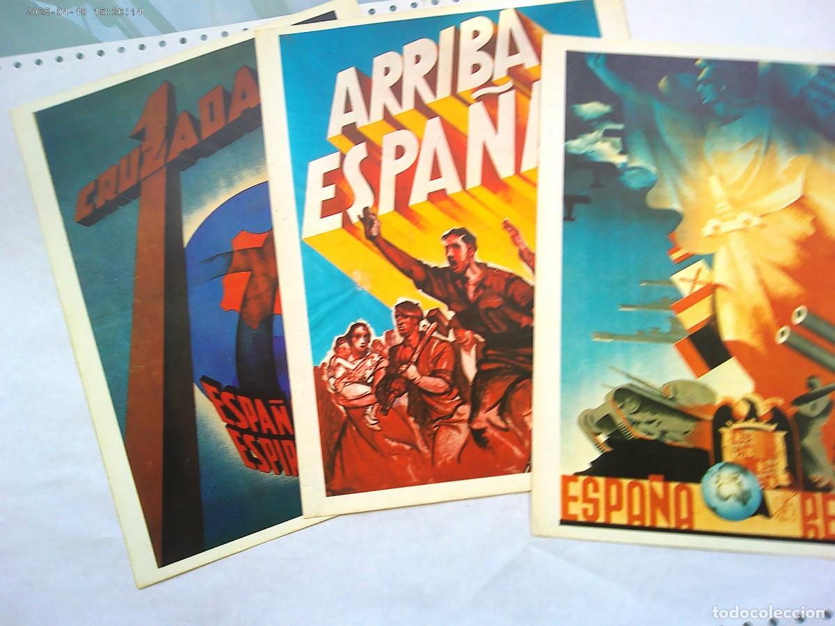 Coleccionismo: LOTE 3 REPRODUCCIONES DE CARTELES GUERRA CIVIL BANDO NACIONAL