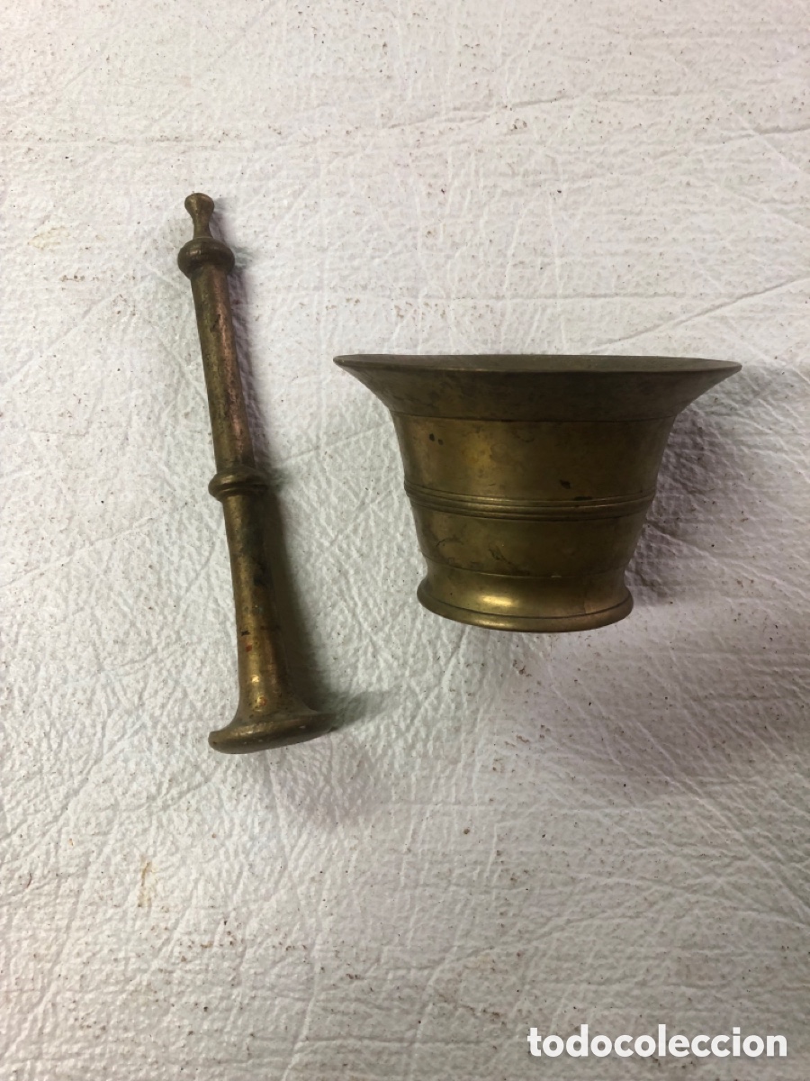 Coleccionismo: Mortero de bronce de 7,5 cm de alto - Foto 1