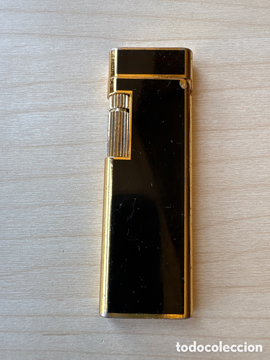 Coleccionismo: Mechero Hadson dorado y lacado negro. ASM. - Foto 2