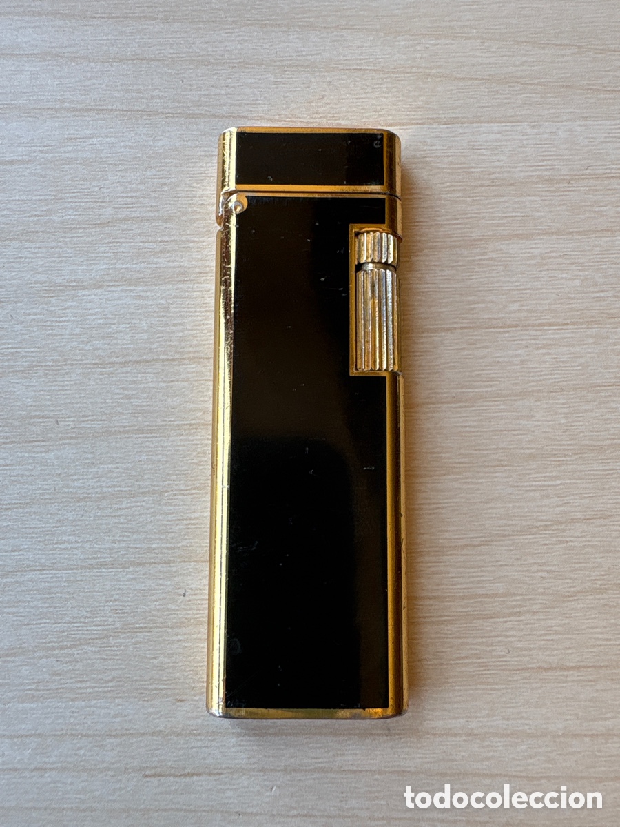 Coleccionismo: Mechero Hadson dorado y lacado negro. ASM. - Foto 1