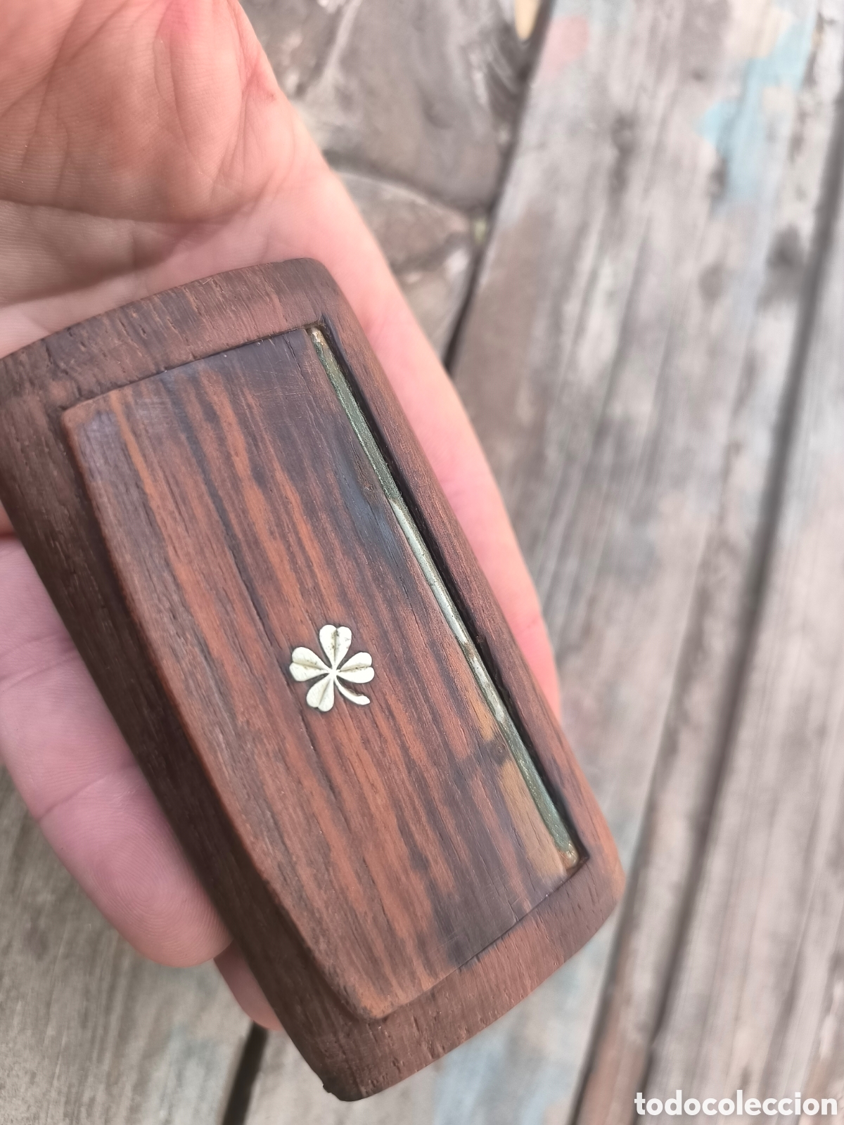 Coleccionismo: Cajita de madera para rap&eacute;, tabaquera, tabaco - Foto 2