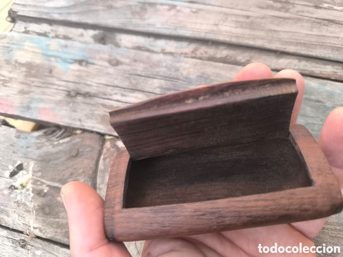 Coleccionismo: Cajita de madera para rap&eacute;, tabaquera, tabaco - Foto 3