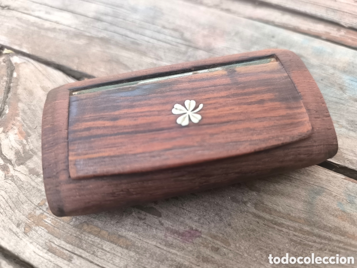 Sammeln: Cajita de madera para rap&eacute;, tabaquera, tabaco