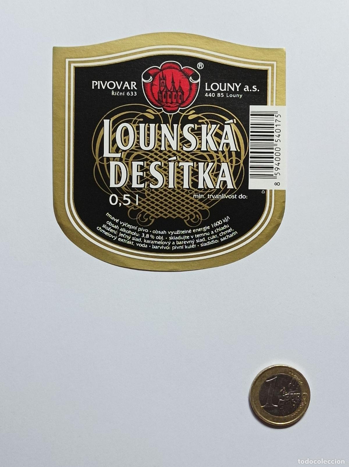 Colecionismo: LOUNSKA DESITKA. ETIQUETA CERVEZA. NUEVA. SIN PEGAR.