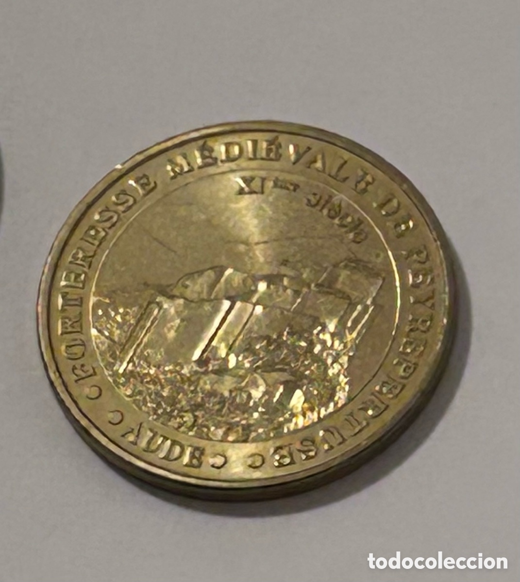 Coleccionismo: MEDALLA MONEDA MONUMENTOS NACIONALES. CASTILLO C&Aacute;TARO. PEYREPERTUSE. FRANCIA