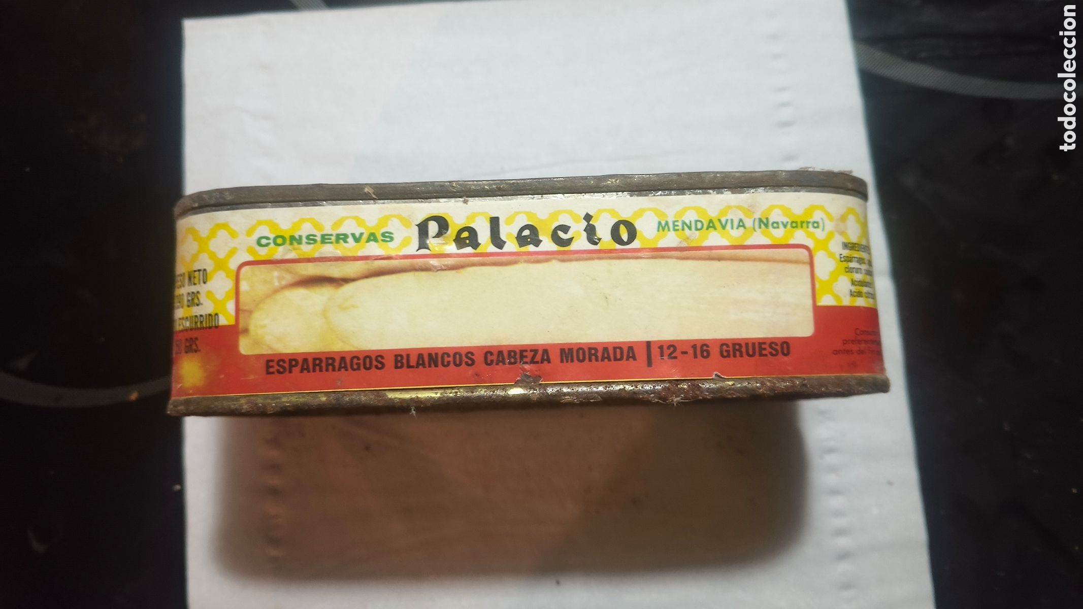 Coleccionismo: Vieja lata de esp&aacute;rragos palacio mendavia navarra 1988